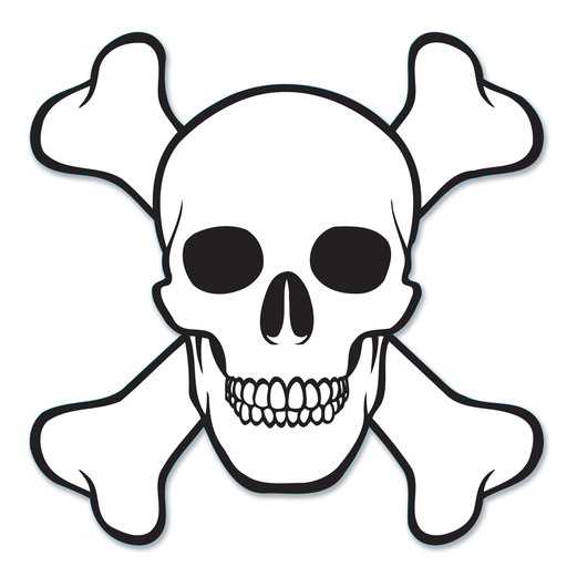 halloween decorations skull crossbones cutout image